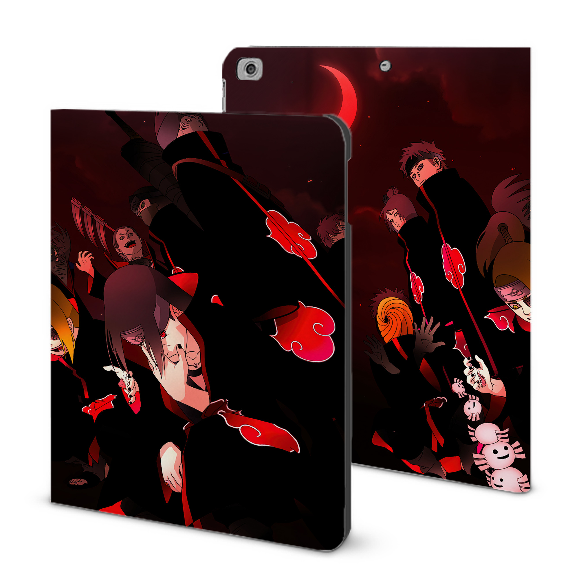（画像用） NARUTO -ナルト- NARUTO -ナルト- 疾風伝 IPad ケース ブック型 PUレザー TPU 耐衝撃 軽量 薄型 ペン収納なし 全面保護 IPad 各モデル対応